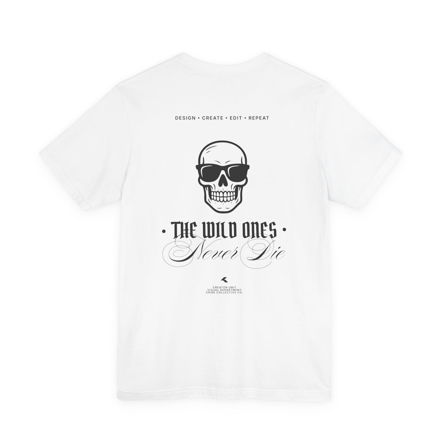 CRIBE Skull Outline Tee — Minimal Graphic T-Shirt