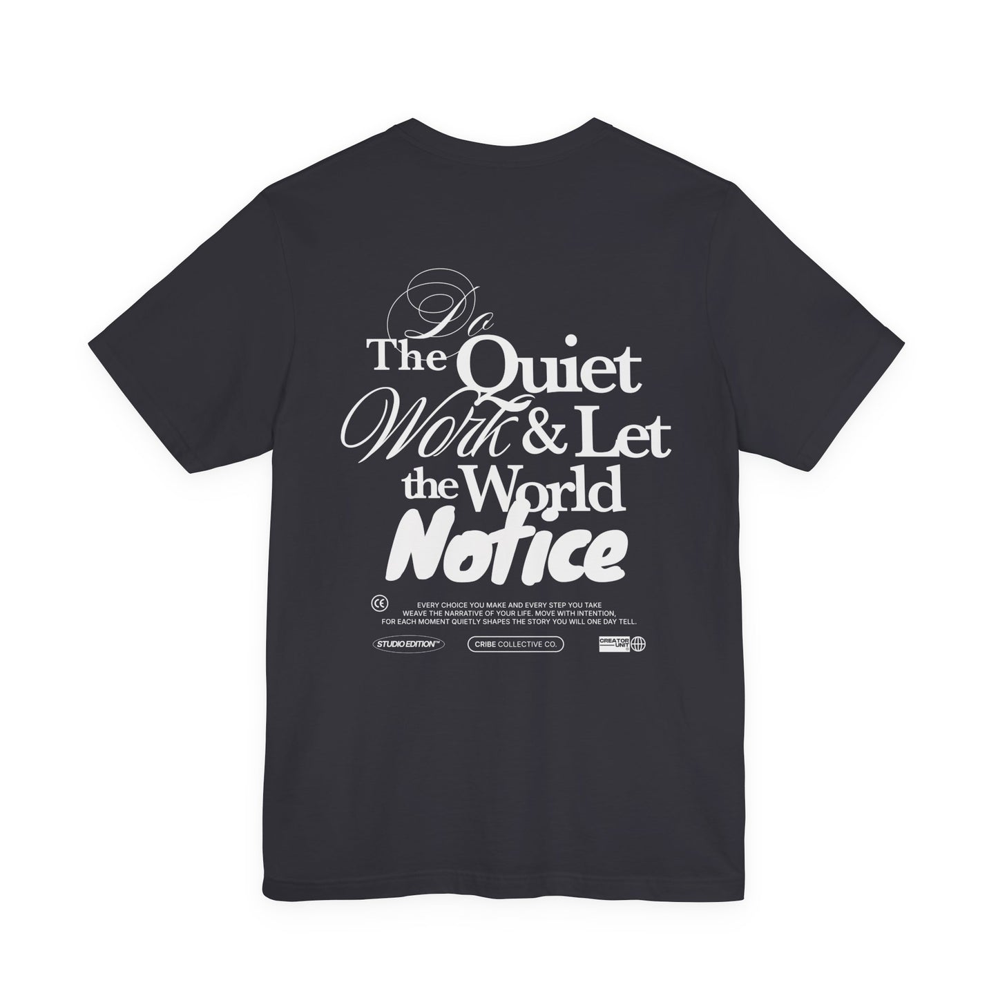 Do the Quiet Work Outline Tee — Minimal Graphic T-Shirt