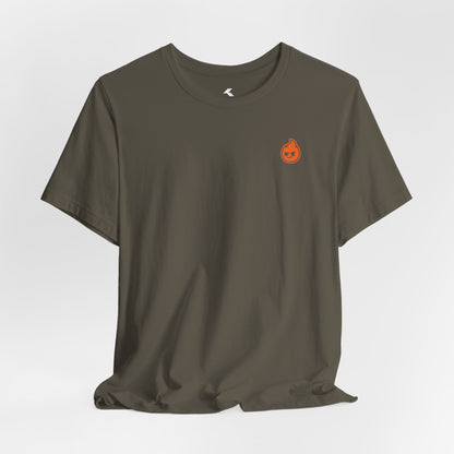Fire The Flame Outline Tee — Minimal Graphic T-Shirt