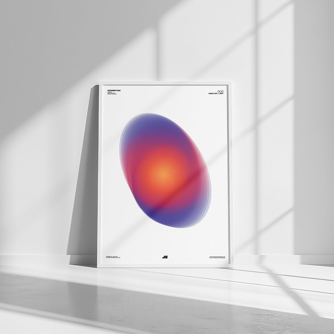 Momentum Matte Vertical Poster | Modern Minimal Wall Art