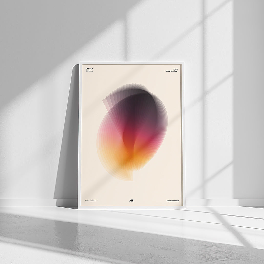 Unfold Matte Vertical Poster | Modern Minimal Wall Art