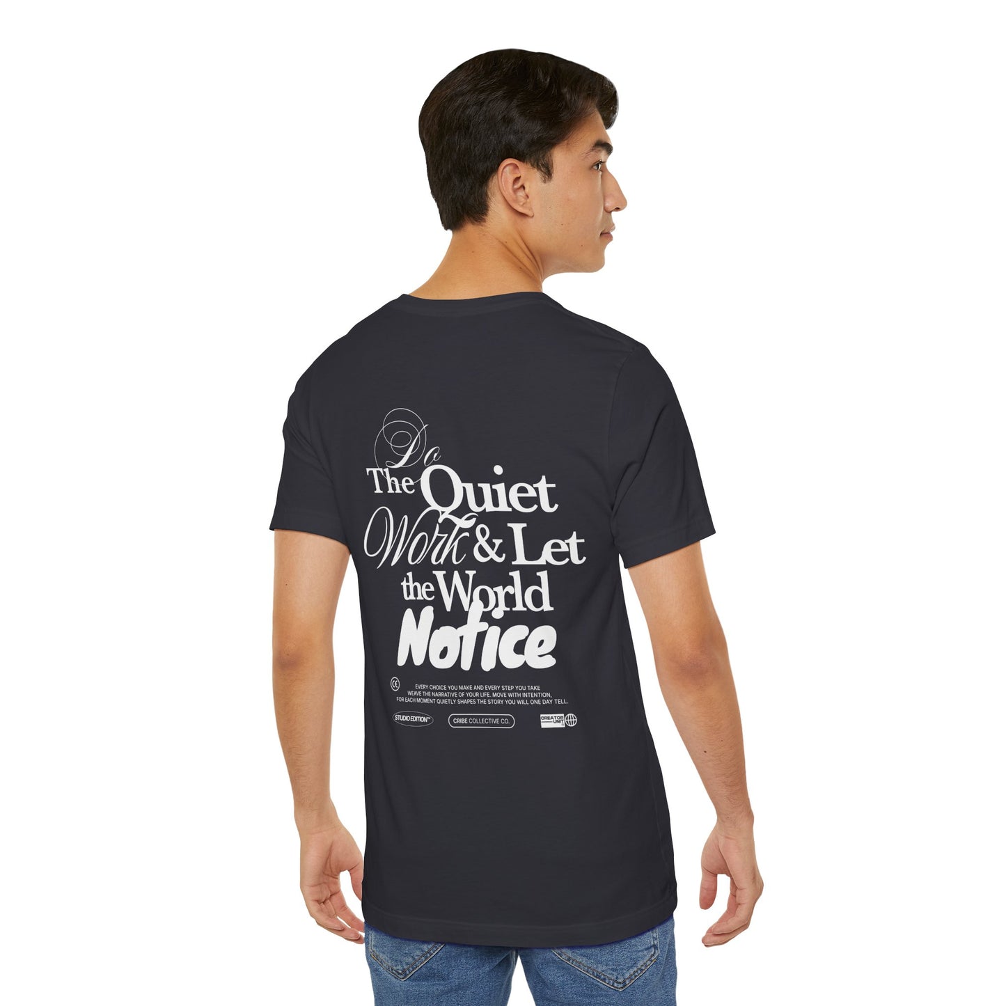 Do the Quiet Work Outline Tee — Minimal Graphic T-Shirt