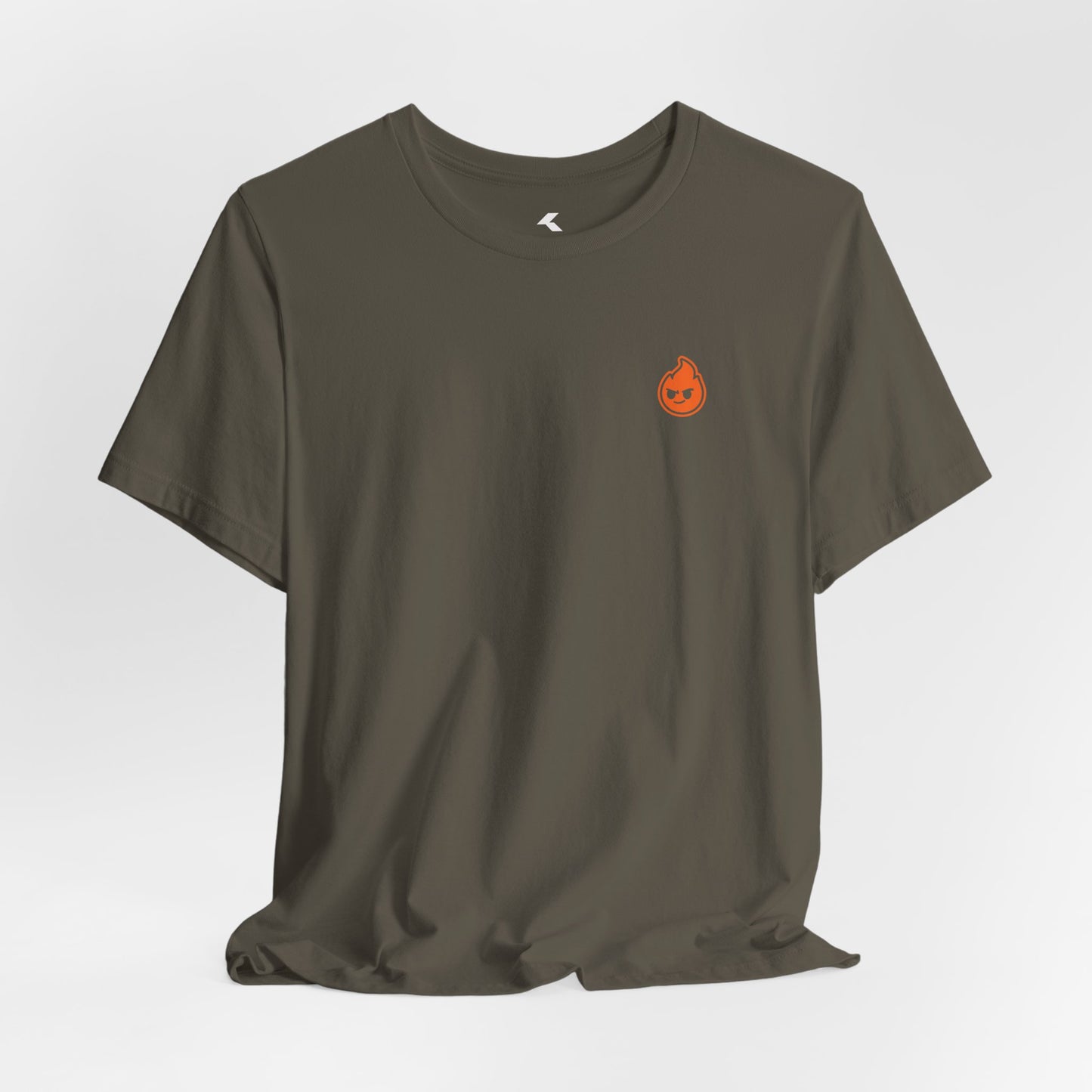 Fire The Flame Outline Tee — Minimal Graphic T-Shirt