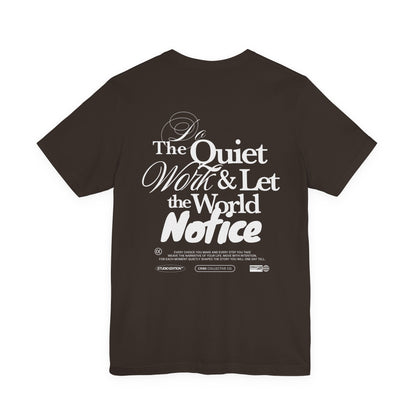 Do the Quiet Work Outline Tee — Minimal Graphic T-Shirt