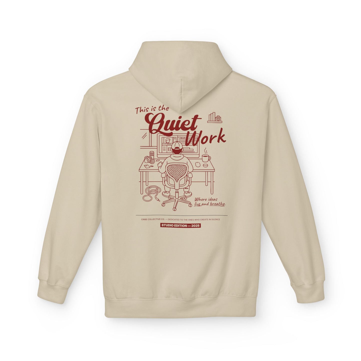 Quiet Work Hoodie — "This is the Quiet Work" Illustration Work-From-Home Hoodie
